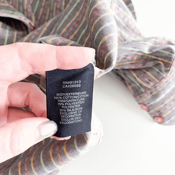 Robert Graham Mens Striped Long Sleeve Casual Shirt Button Multicolour Cotton XL - Picture 5 of 8